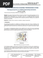 Tribology Perspective On Seatbelt Pretensioning Mechanism