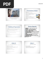 Childhood Depression Presentation Outline