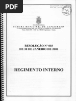 Regimento Interno Capistrano