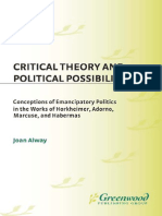 Alway - Critical Theory and Political Possibilities