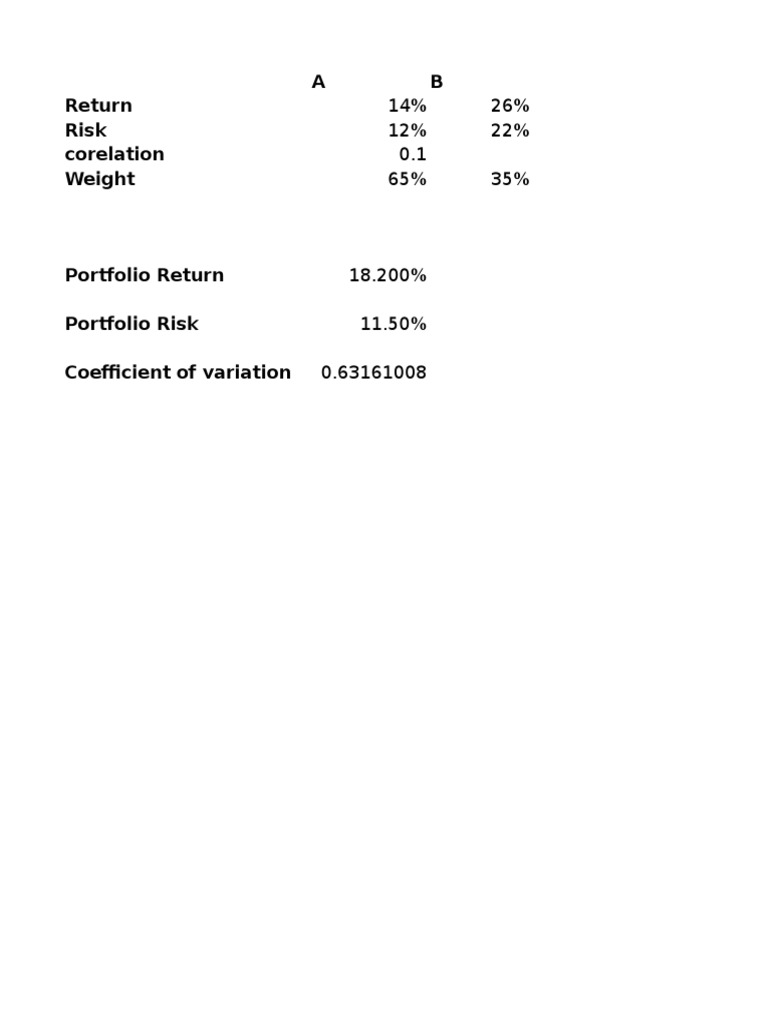 Portfolio Return and Risk Analysis | PDF