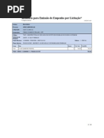 Relatório Para Emissão de Empenho Por Licitação