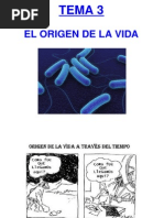 Tema 3 El Origen de La Vida New