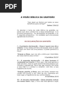 A Visão Bíblica Da Gratidão