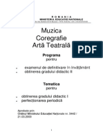 Muzica, Coregrafie, Arta Teatrala (Educatie Muzicala, Educatie Muzicala Specializata Si Coregrafie)_def & Grad II