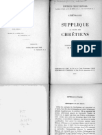 Athénagore, Gustave Bardy (Éd.) - Supplique Au Sujet Des Chrétiens (Sources Chrétiennes 003)