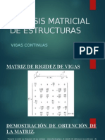 Analisis Matricial de Estructuras (Vigas Continuas)