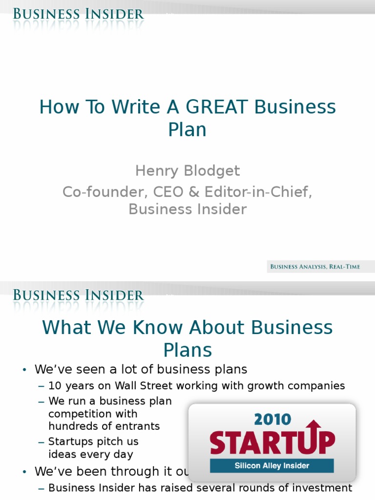 How To Write A GREAT Business Plan  PDF  Business Plan  Beta