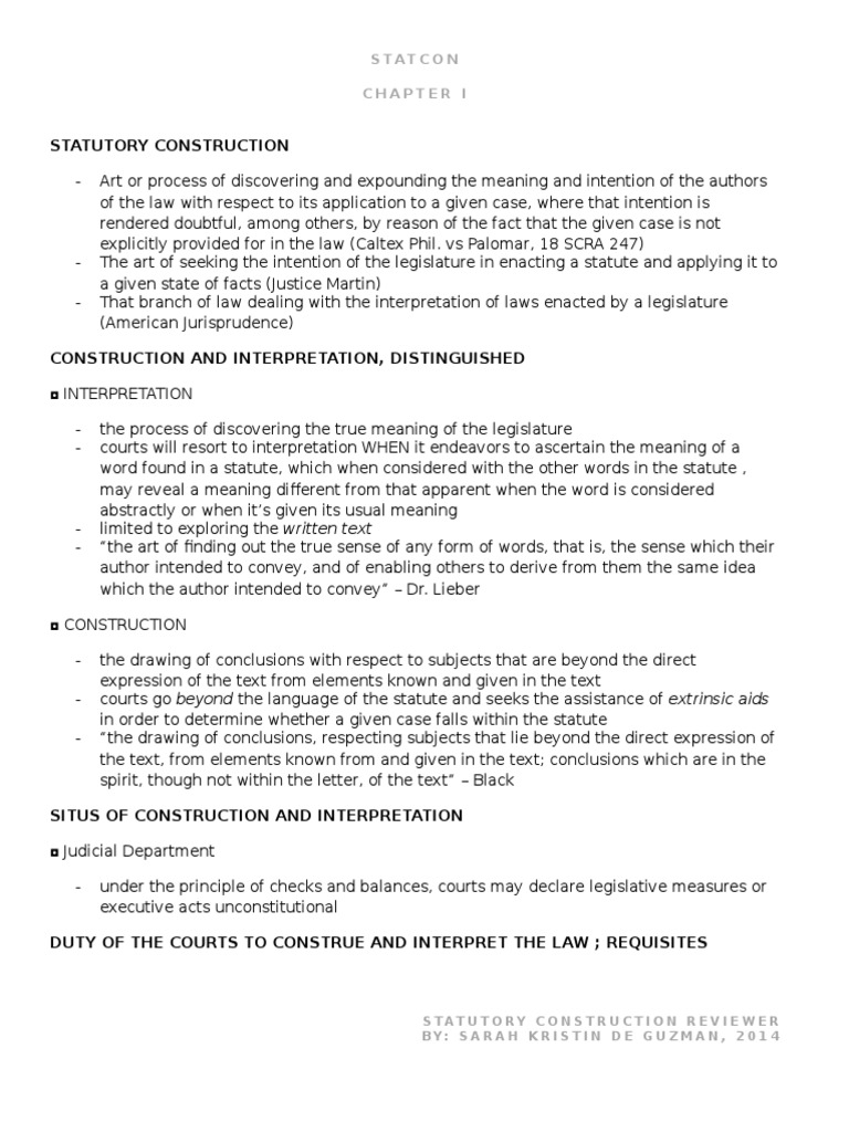 Chapter 1 Statcon PDF Case Or Controversy Clause Legitimacy