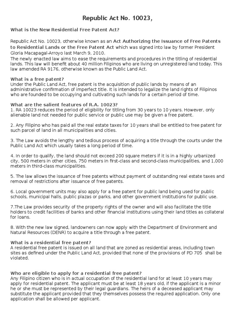 Residential Free Patent Law Download Free PDF Patent Private Law