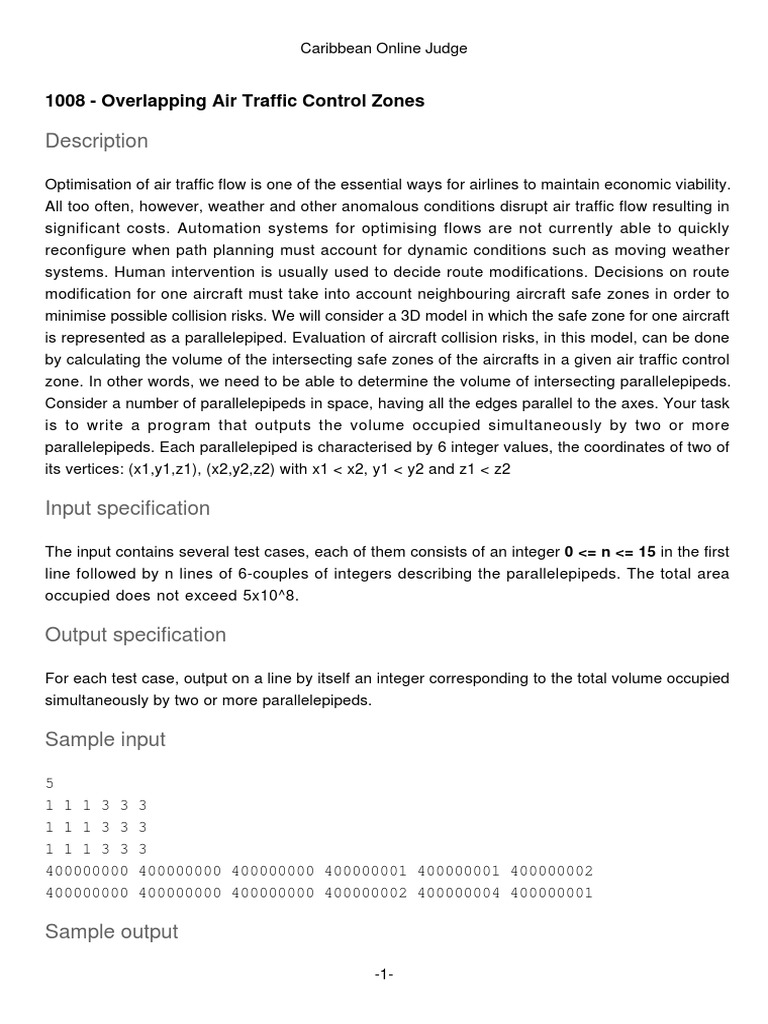 Air Traffic Control Zone Volume Calculation | PDF | Teaching Methods ...