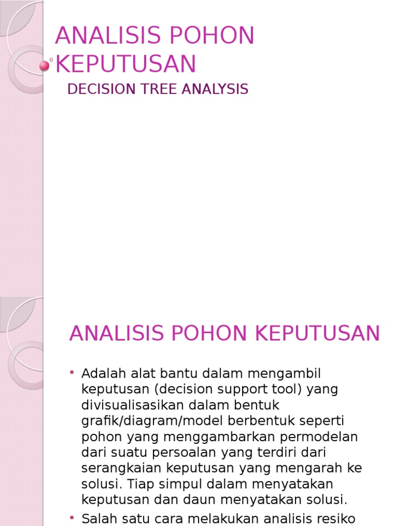 Analisis Pohon Keputusan