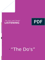 Listening The Do's and Don'Ts