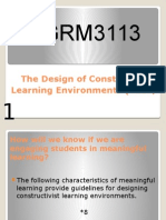 Sgrm3113: The Design of Constructivist Learning Environments (Cles