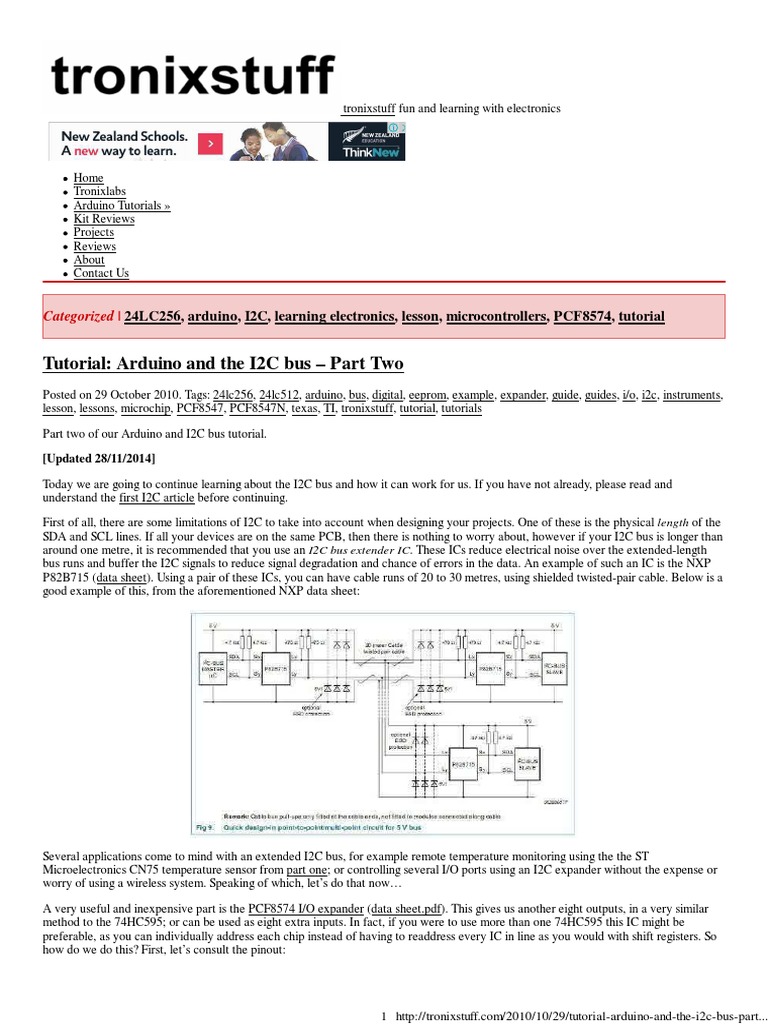 Tutorial - Arduino and The I2C Bus - Part Two | PDF | Pointer (Computer ...