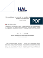 Vatrican-El Condicional de CortesA a en EspaA Ol-hipotesis