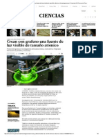 Crean Con Grafeno Una Fuente de Luz Visible de Tamaño Atómico _ Investigaciones _ Ciencias _ El Comercio Peru