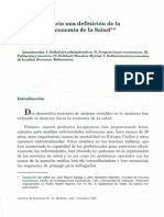 Hacia Una Definicion de La Economia de La Salud