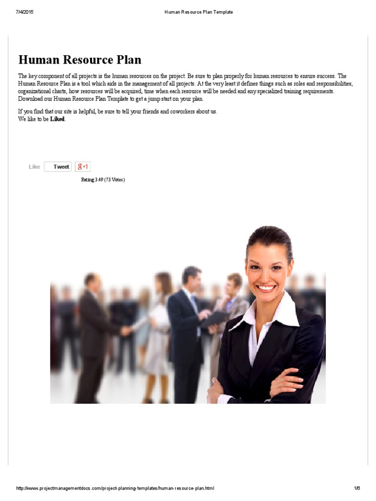 Human Resource Plan Template | Download Free PDF | Human Resource ...