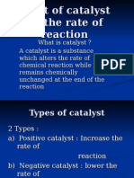 Effect of Catalyst on the Rate of Reaction