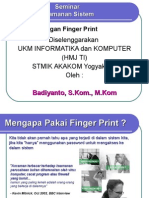 SOP Keamanan Sistem Finger Print