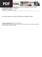 Ideologia Positivista, Estado e Planejamento Urbano No Brasil Em 16-02-2010