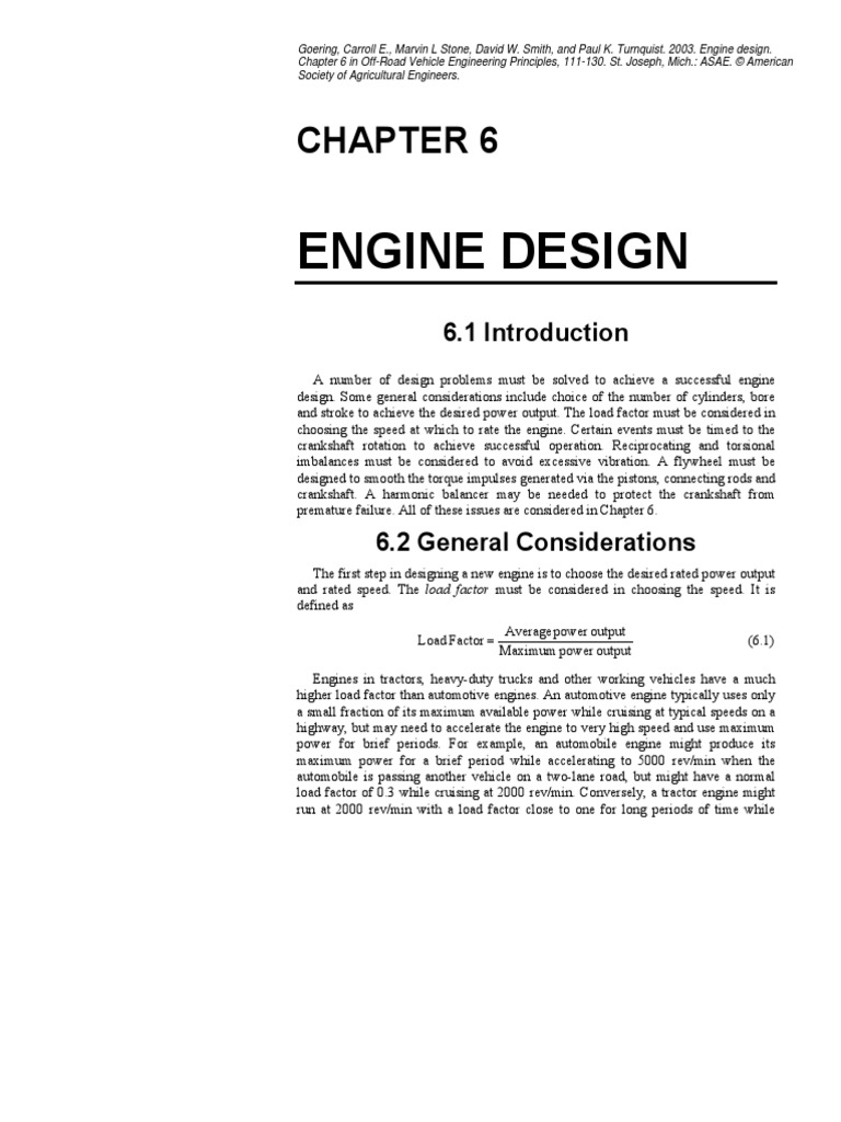 Engine Design PDF Internal Combustion Engine Cylinder (Engine)