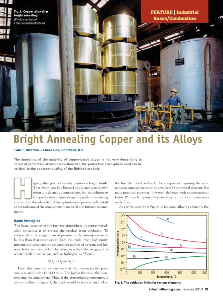Bright Annealing Copper and Its Alloys | PDF | Annealing (Metallurgy ...