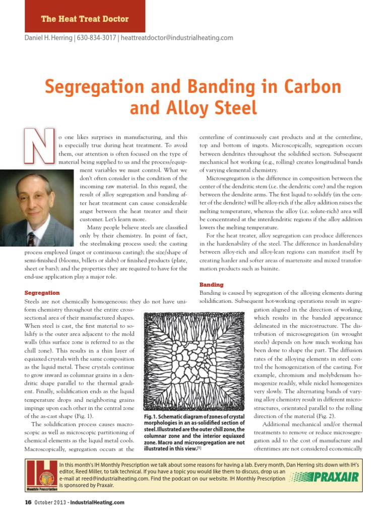 Segregation and Banding in Steel | PDF | Heat Treating | Steel