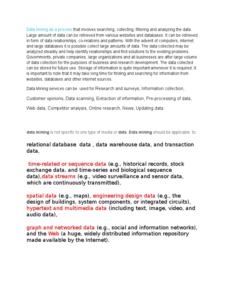 Data Mining As A Process | PDF | Data Mining | Multimedia