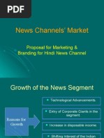 News Channels' Market: Proposal For Marketing & Branding For Hindi News Channel