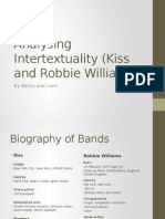 Analysing Intertextuality (Kiss and Robbie Williams)