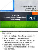 Introduction To Simultaneous Interpreting: Consecutive and Conference Interpreting