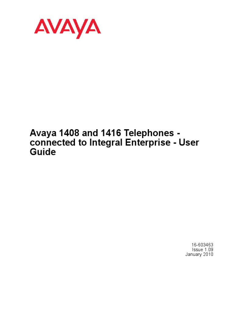 AVAYA User Manual Telephone Voicemail