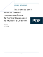 Quale Tecnica Classica Per Il Musical? PDF