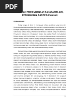 Sejarah Perkembangan Bahasa Melayu, Perkamusan, Dan Terjemahan