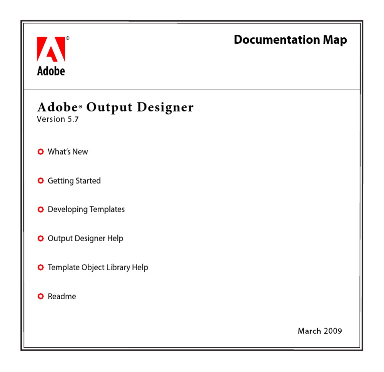 Adobe Output Designer: Documentation Map | PDF