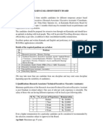 Karnataka Biodiversity Board: Sl. No. Positions No. of Posts 1 2