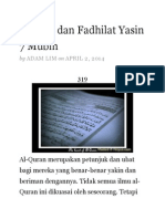 Khasiat Dan Fadhilat Yasin 7 Mubin