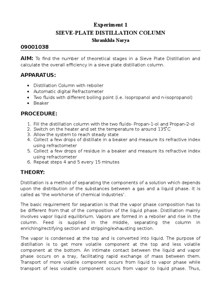 Simple and fractional distillation lab report picture