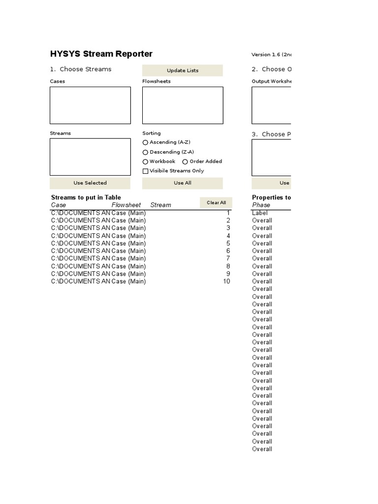 HYSYS Stream Properties Overview | PDF | Science & Mathematics | Computers