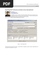 Exporting PSSE Results To Excel