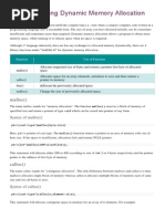 C Programming Dynamic Memory Allocation