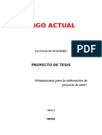 Directivas para Proyecto de Tesis