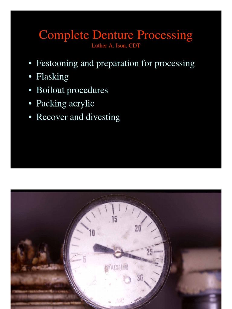 Festoon Processing PDF Dentures Materials