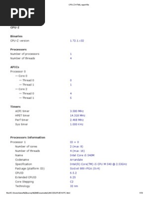 CPU-Z HTML Report File