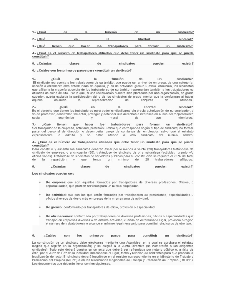 Pasos para Crear un Sindicato | PDF | Sindicato | Gobierno
