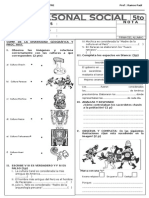 Examen 7ma Unidad PS - 3 Trimestre 5to