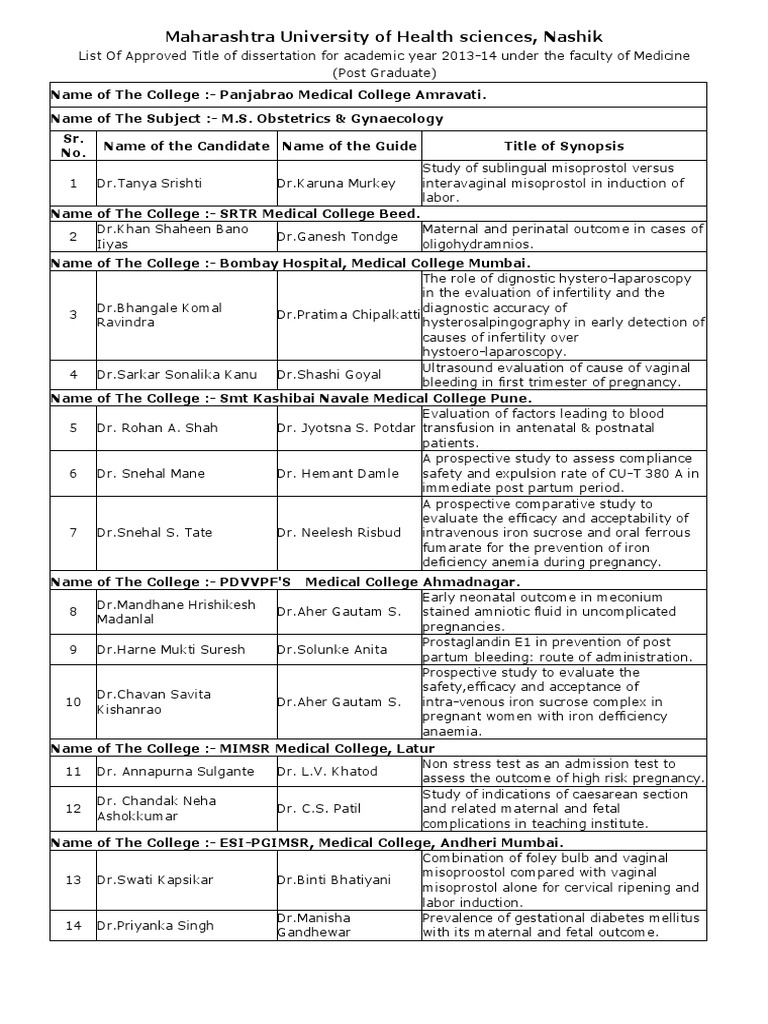 Muhs dissertation topics 2019 picture