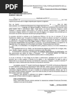 Modelo de Certificado Para Exoneracion Curso de Religion 